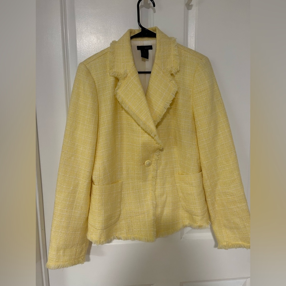 WD.NY Light Yellow Tweed Blazer